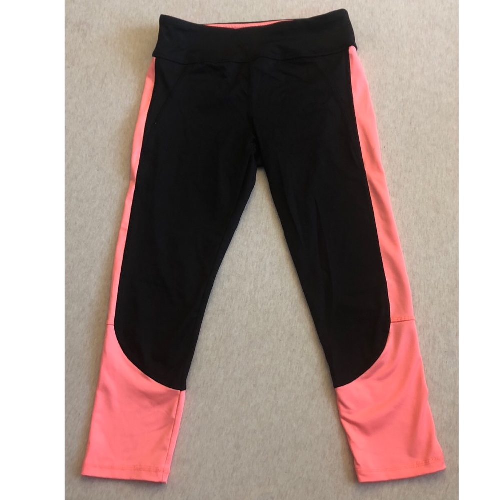Forever 21 Active Crop Leggings Neon Pink & Black